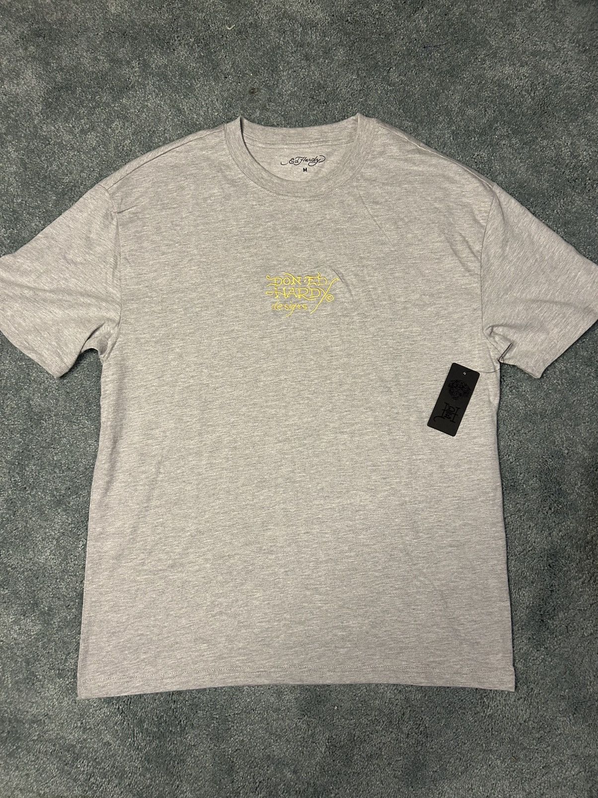 Ed Hardy NWT Ed Hardy Mens Grey Logo Tee Size M Size US M / EU 48-50 / 2 - 1 Thumbnail