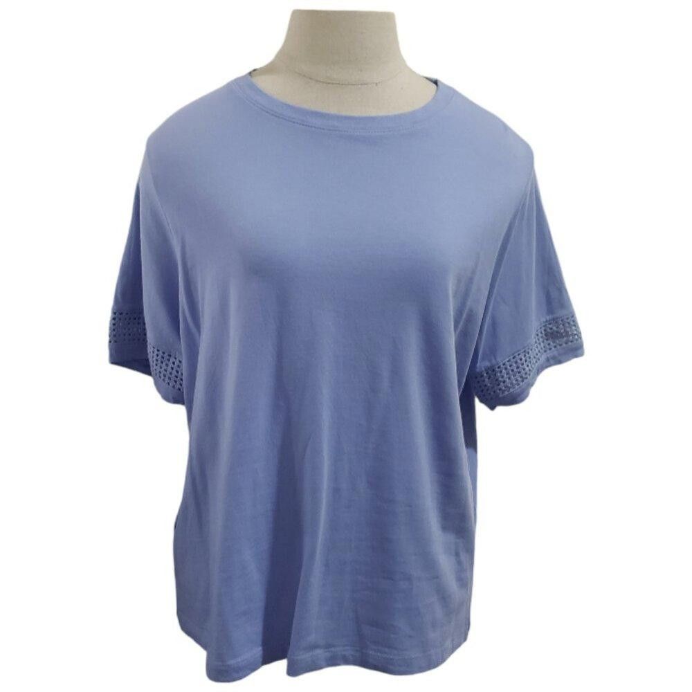 Mango CT1827 Mango Light Blue Tee L Size L / US 10 / IT 46 - 1 Thumbnail