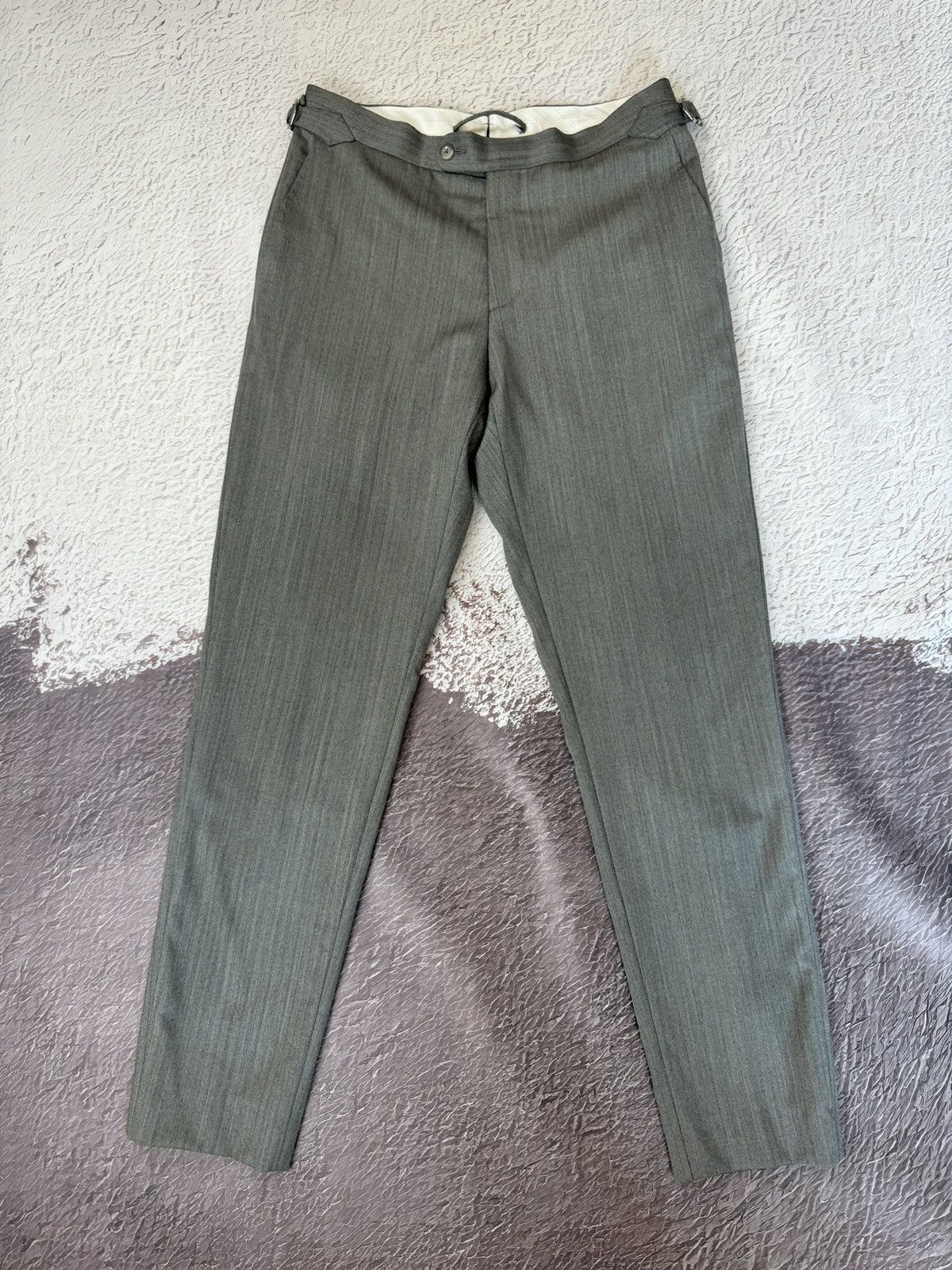 Suitsupply Suitsupply SOHO SA grey herringbone wool pants size 36/W30 Size 36R - 2 Thumbnail