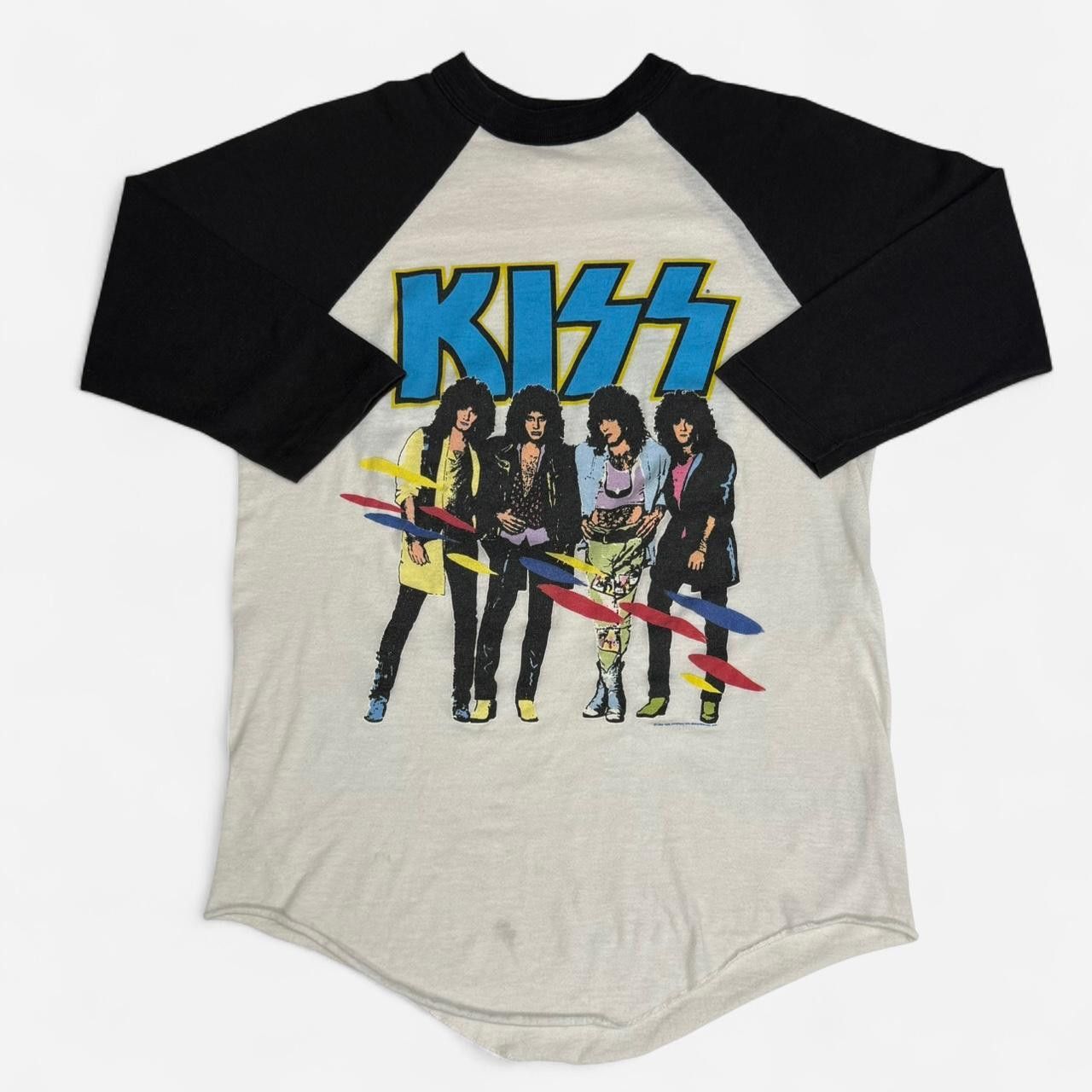 Vintage VTG 80s KiSS ASYLUM TOUR BASEBALL TEE Size US L / EU 52-54 / 3 - 1 Thumbnail