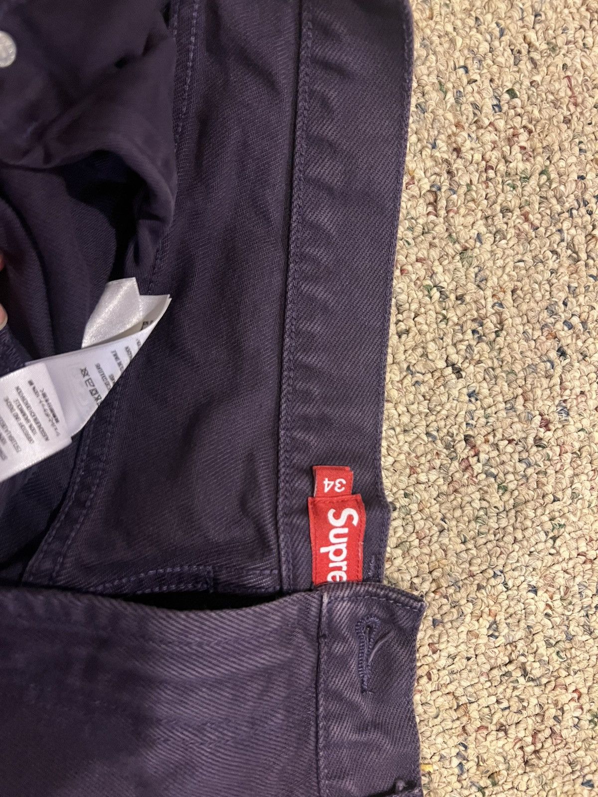 Supreme Supreme denim purple jeans size 34 Size US 34 / EU 50 - 3 Thumbnail