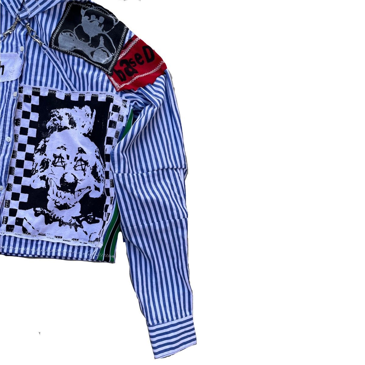 Other Basedbich custom pin stripe shirt with patches size small Size US S / EU 44-46 / 1 - 5 Thumbnail