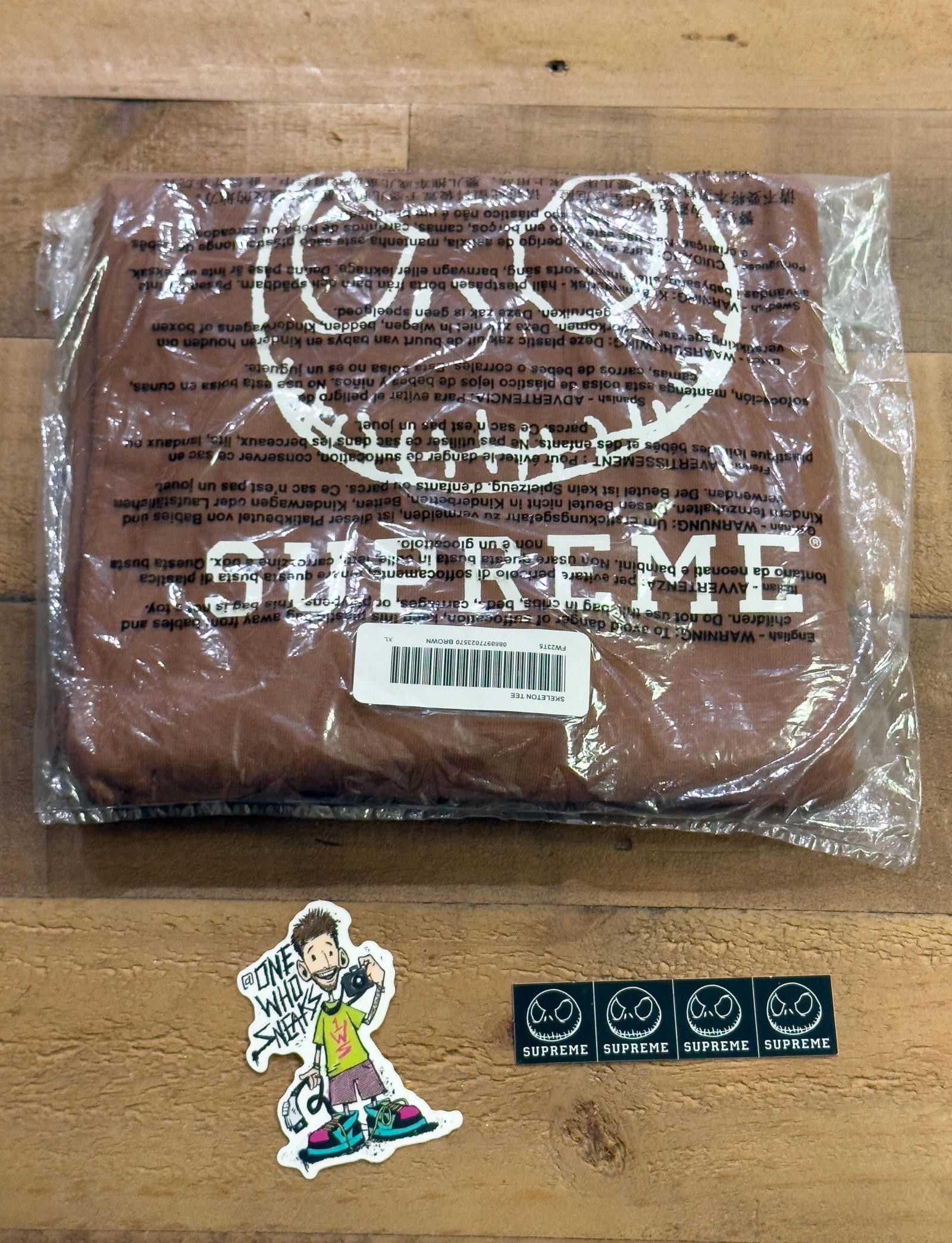 Supreme Skeleton Tee & Sticker