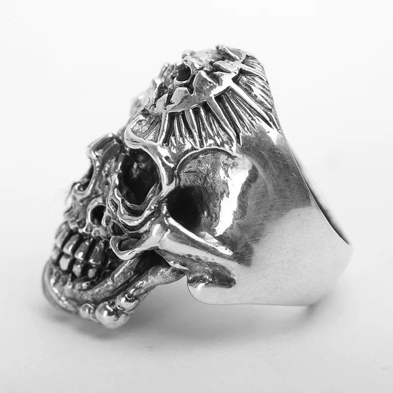 Jewelry Dominant Skull Head Ring Size ONE SIZE - 2 Thumbnail