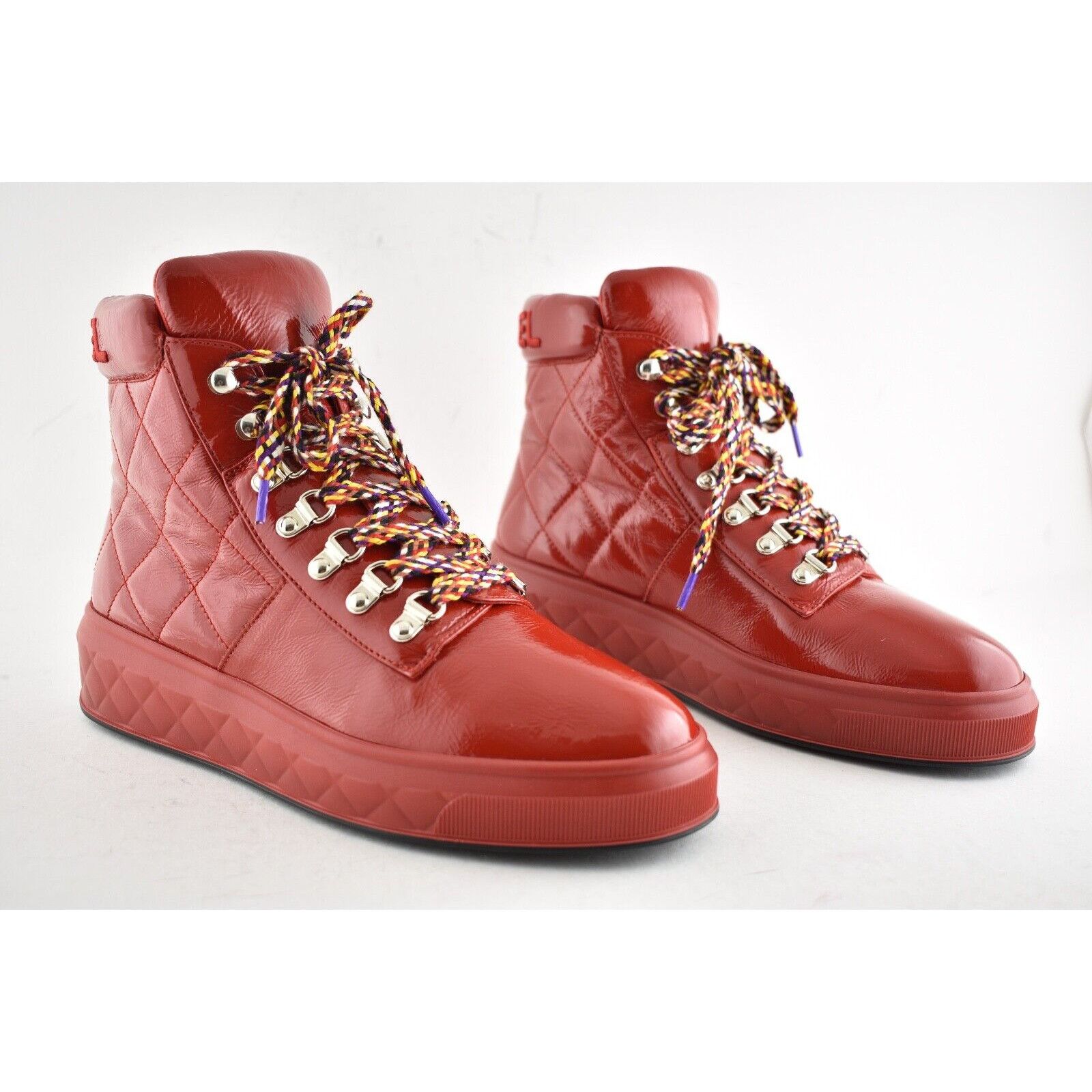 Chanel 18A Patent Quilted CC Lace Up High Top Flat Sneaker Boot 40 Size US 10 / IT 40 - 3 Thumbnail