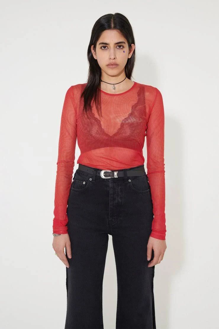 Our Legacy o1mle0524 Long Sleeve T-Shirt in Red Size XS / US 0-2 / IT 36-38 - 7 Thumbnail