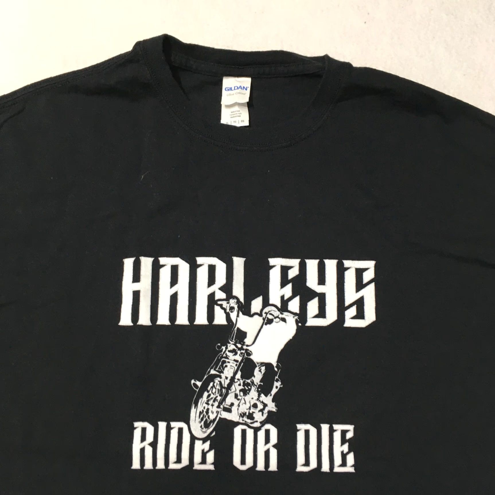 Gildan Harleys Ride Or Die T-Shirt Men's XL Black Nike-green? Size US XL / EU 56 / 4 - 2 Thumbnail