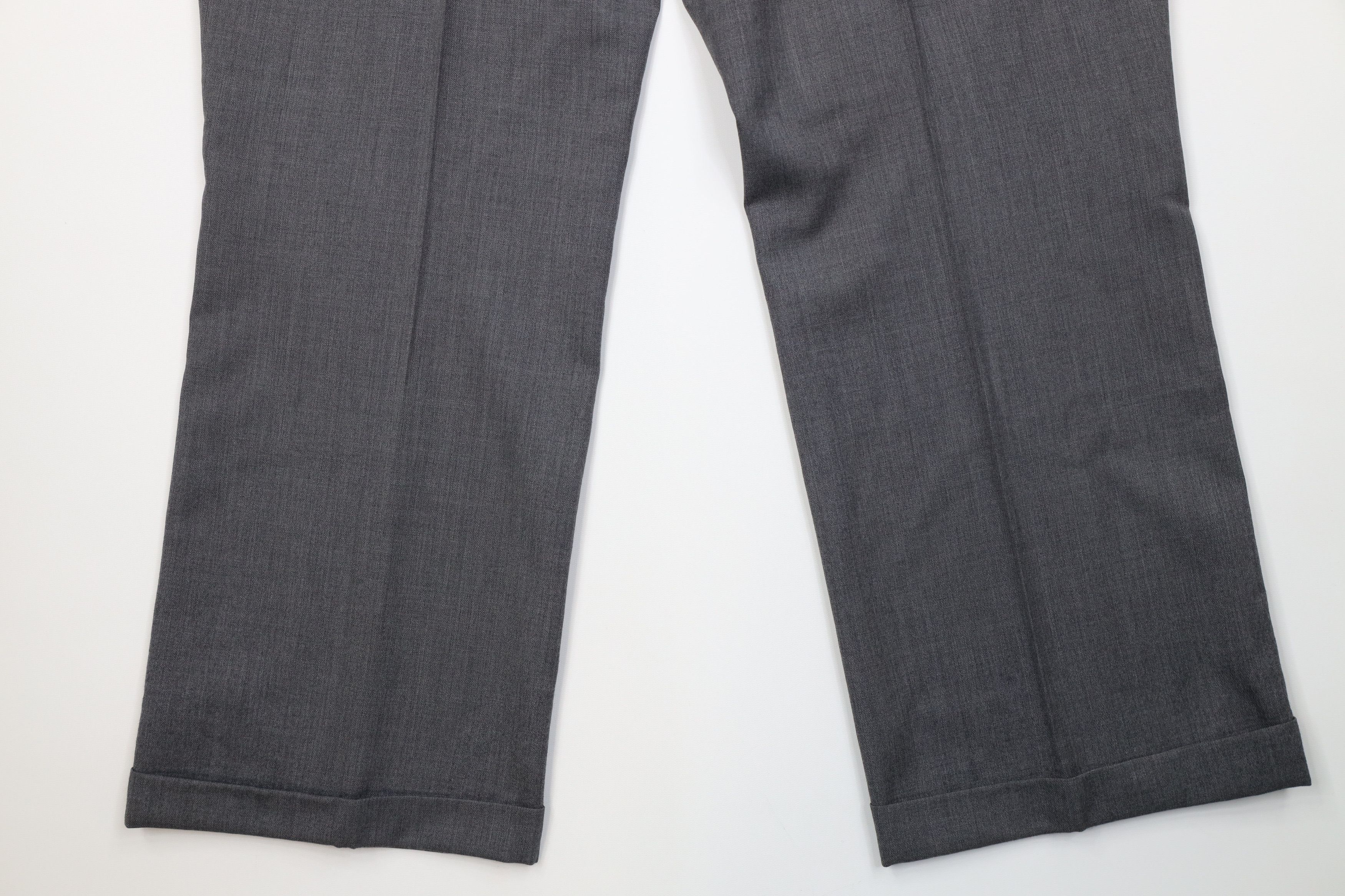 Lands' End Vintage 80s Lands End Knit Wide Leg Chino Pants Gray USA Size US 40 / EU 56 - 14 Thumbnail
