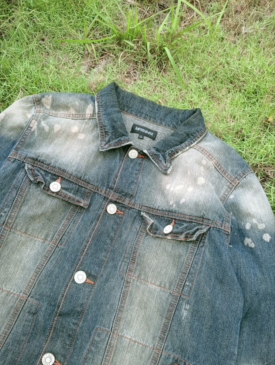 If Six Was Nine JAPANESE LOWBOX DISTRESSED DENIM JACKET Size US L / EU 52-54 / 3 - 6 Thumbnail