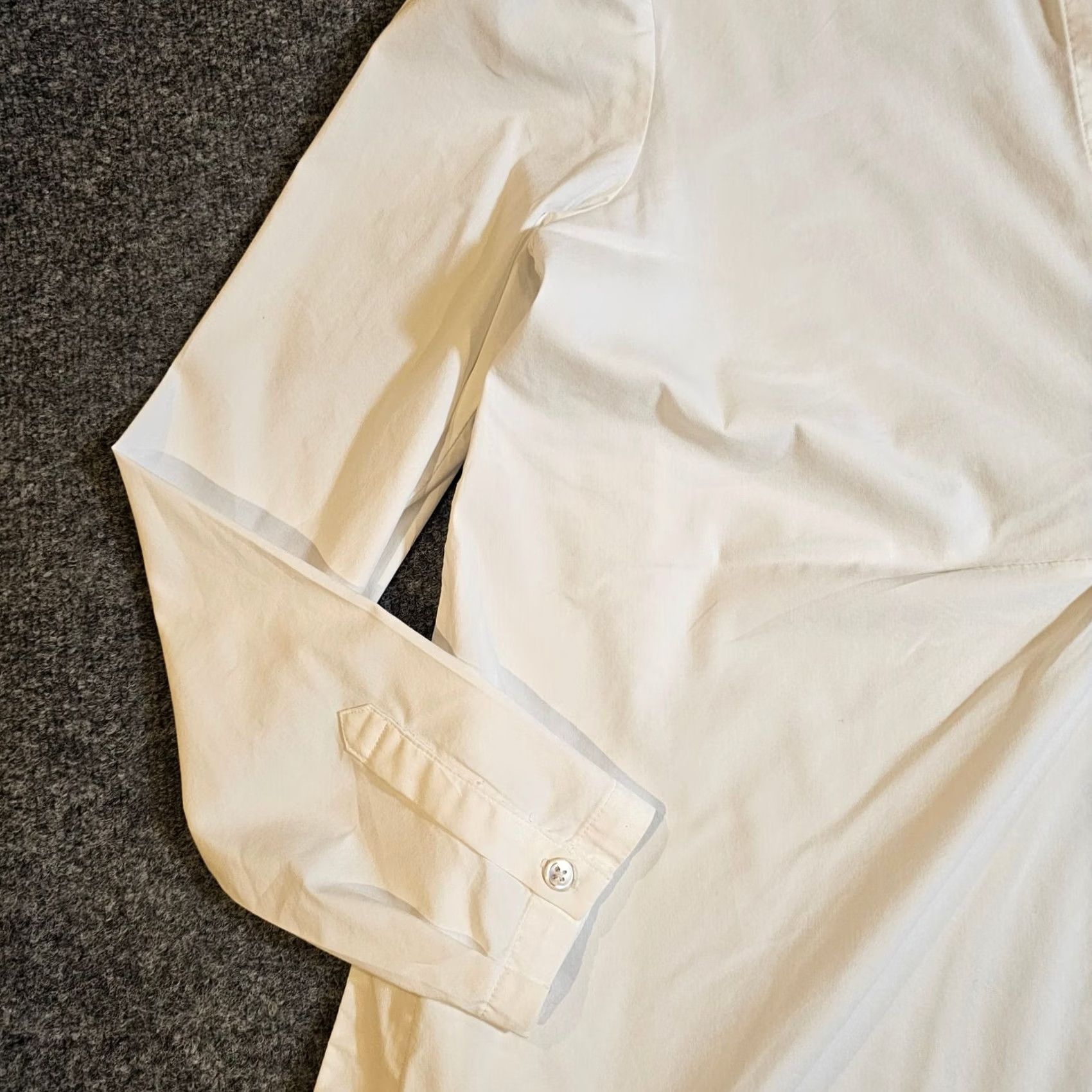 J. Jill J. Jill Top Tunic Shirt Women S Long Sleeve Snap Button Stretch Coastal Beach Basic White Size S / US 4 / IT 40 - 4 Thumbnail