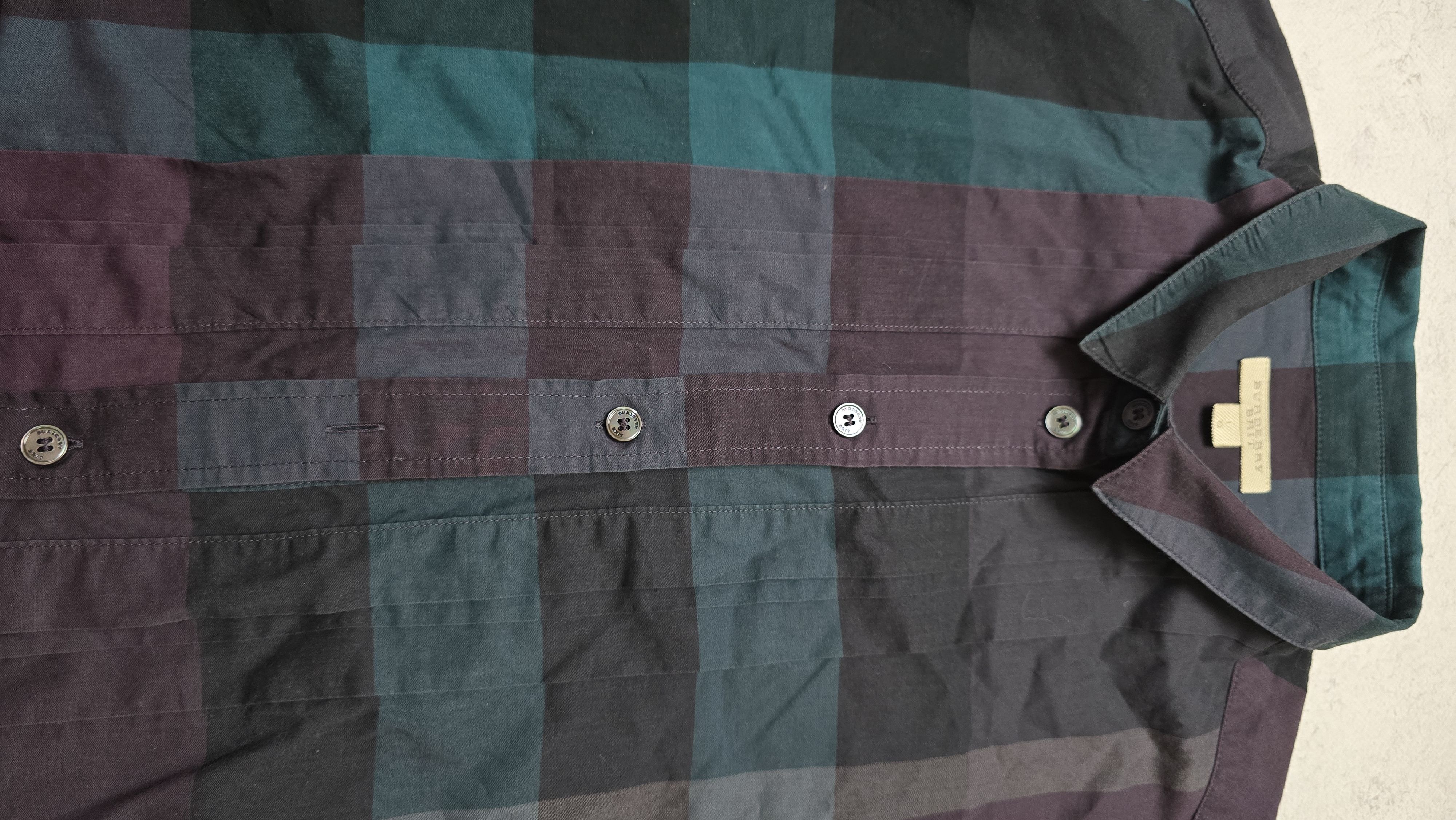 Burberry Burberry Brit Dark Plaid Shirt Nova Check Cotton Button Up Size L / US 10 / IT 46 - 9 Thumbnail
