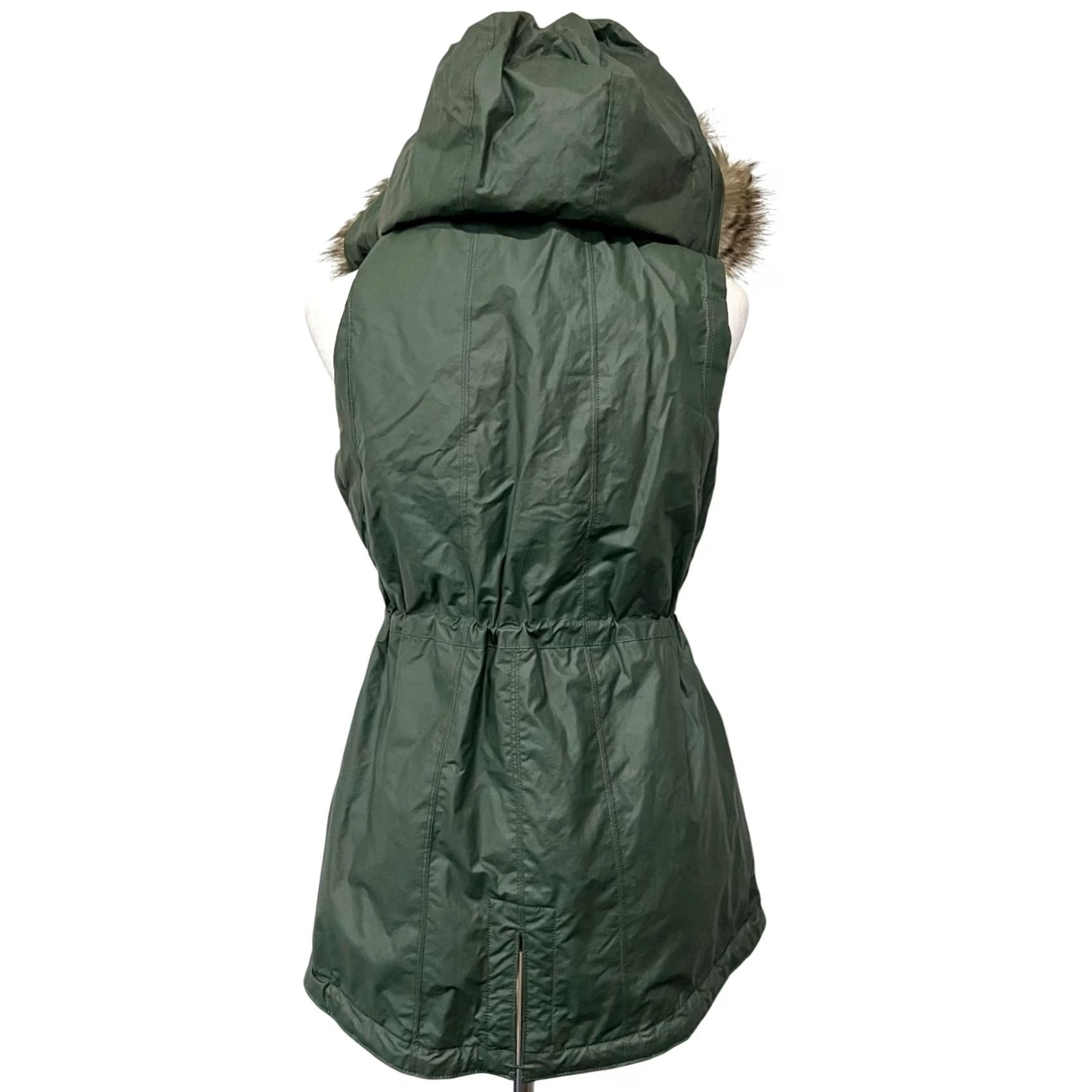 Athleta VINTAGE Athleta Alpine Air Vest Coat Jasper Green Women’s SMALL Removable Hood Size S / US 4 / IT 40 - 4 Thumbnail