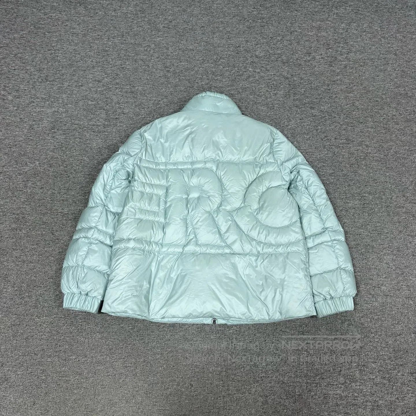 Moncler Moncler size 4 Sapins large logo mint-green down jacket| Size XL / US 12-14 / IT 48-50 - 2 Thumbnail
