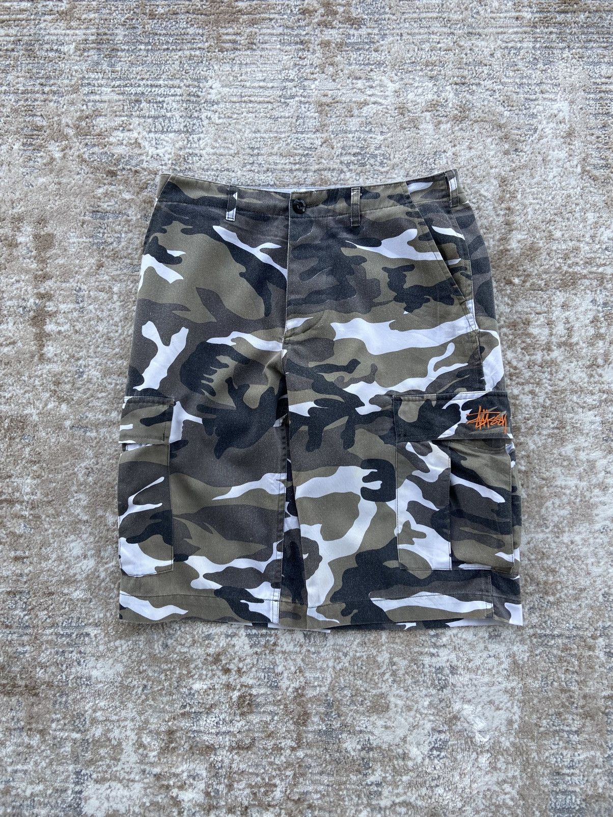 パンツ OLD STUSSY Woodland Camo Baggy shorts Vintage Stussy Chip Camouflage Stussy Cargo Pants Stussy