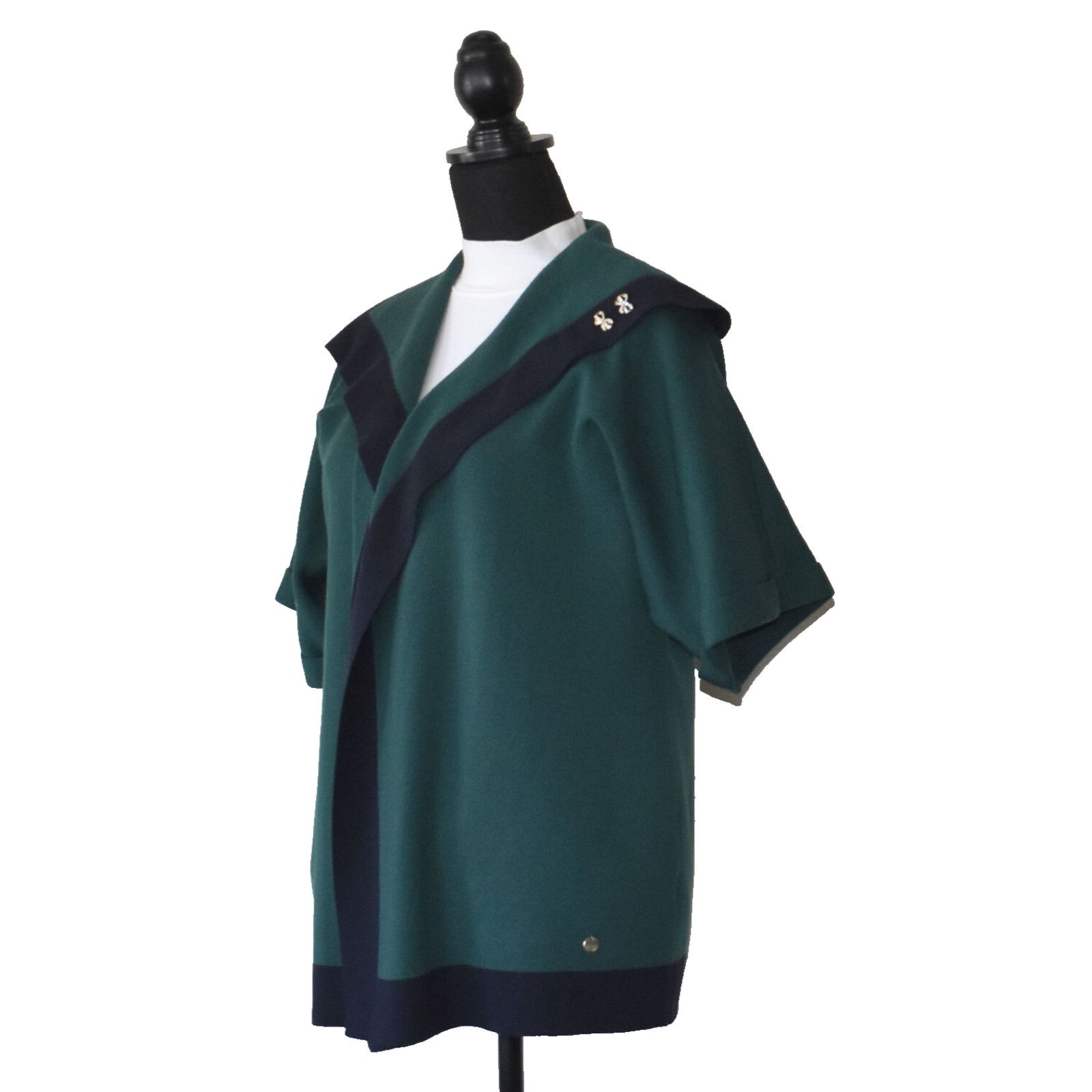 Escada ESCADA Green Wool Knit Open Front Short Sleeve Jacket Sz 44 Size XL / US 12-14 / IT 48-50 - 3 Thumbnail