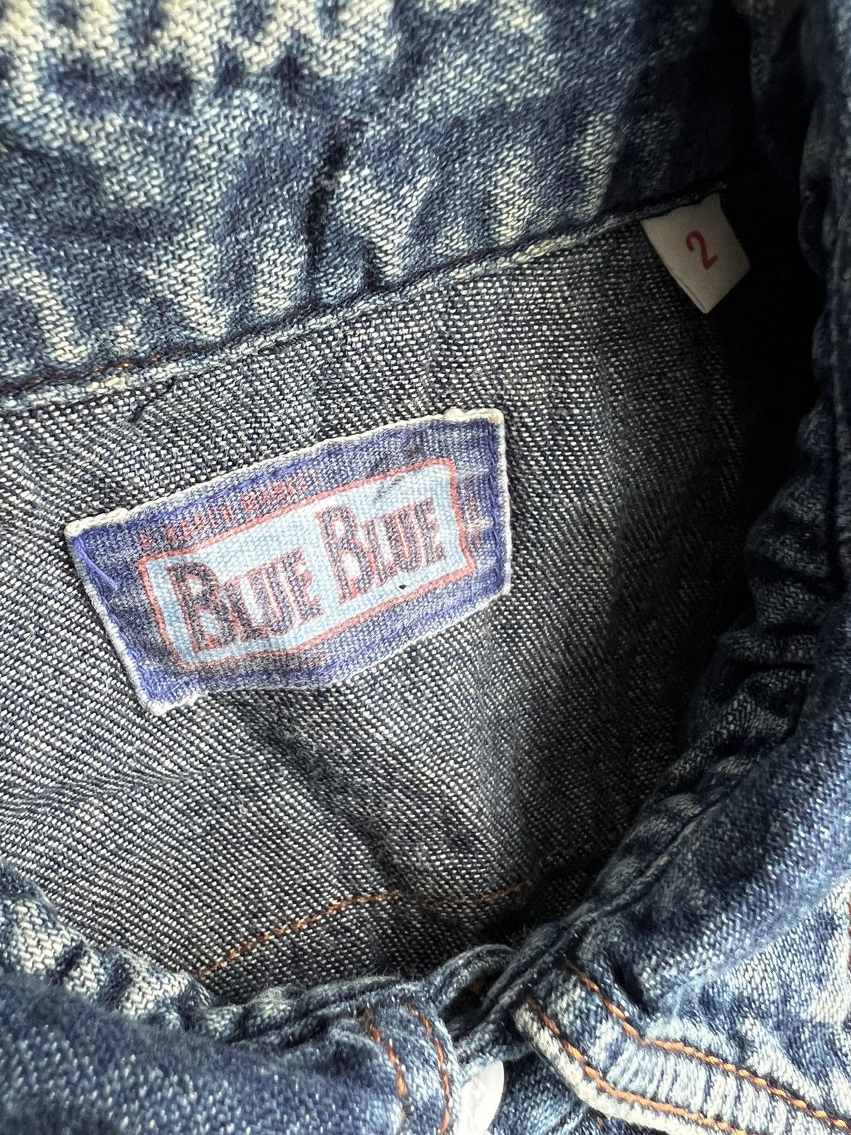 45rpm Blue Blue Western Shirt Sawtooth Pocket Turquoise Indigo Size US M / EU 48-50 / 2 - 10 Thumbnail