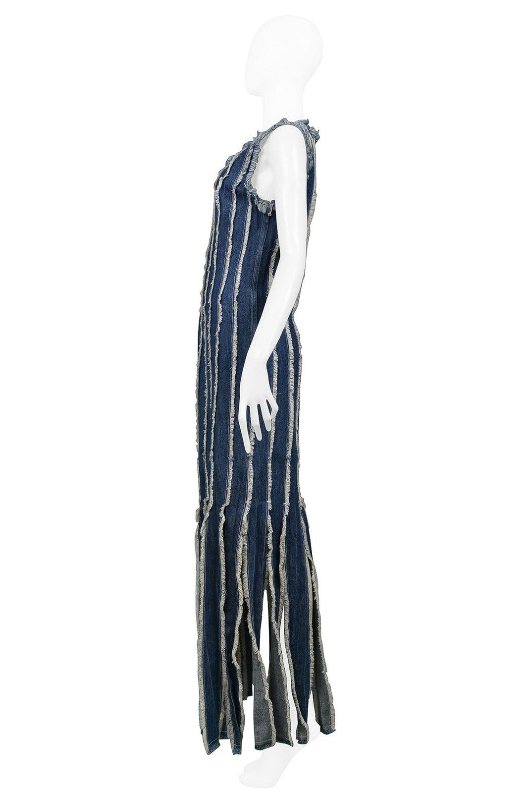 Jean Paul Gaultier Jean Paul Gaultier JPG Jeans Denim Raw Edge Fringe Dress Max Size M / US 6-8 / IT 42-44 - 3 Thumbnail