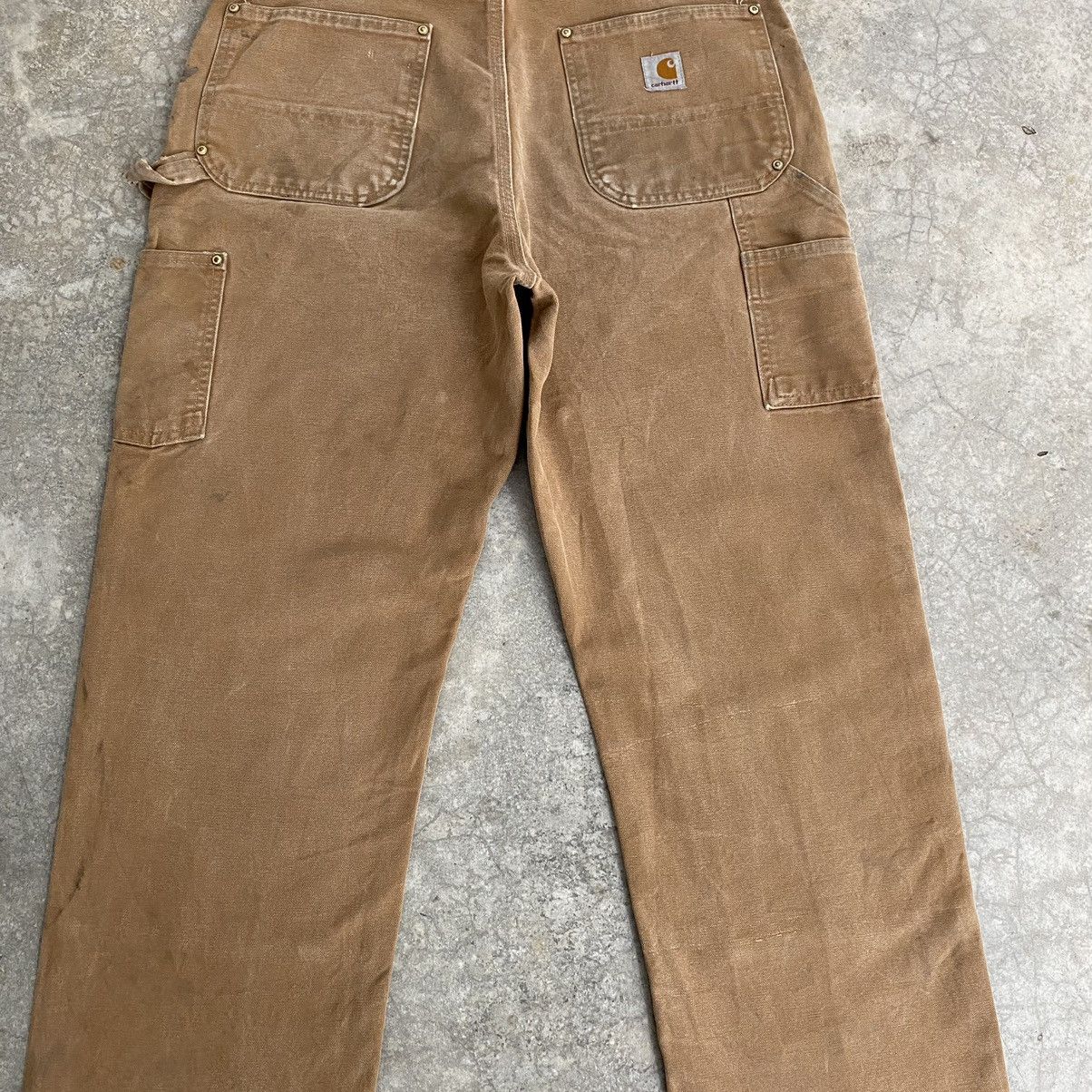 Carhartt Vintage Carhartt Double Knee Tan Dirty Carpenter Pants Size US 33 - 14 Thumbnail