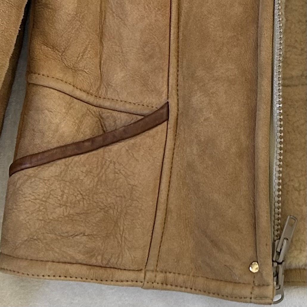 Vintage Leather Suede Shearling Coat French Creek Sheep & Wool sz 12 Size XL / US 12-14 / IT 48-50 - 5 Thumbnail