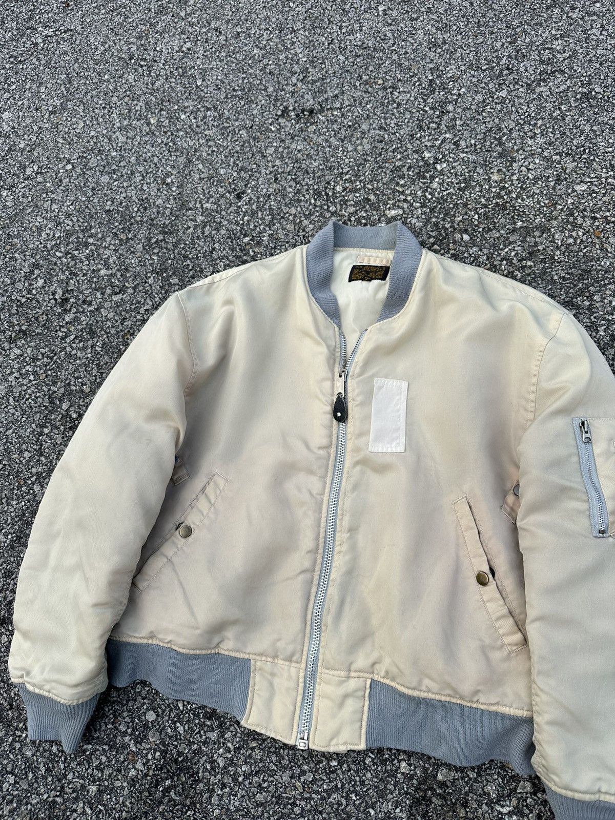 Vintage 🪖Vintage Sun Faded MA-1 Man Intermediate Bomber Jacket Size US M / EU 48-50 / 2 - 4 Thumbnail
