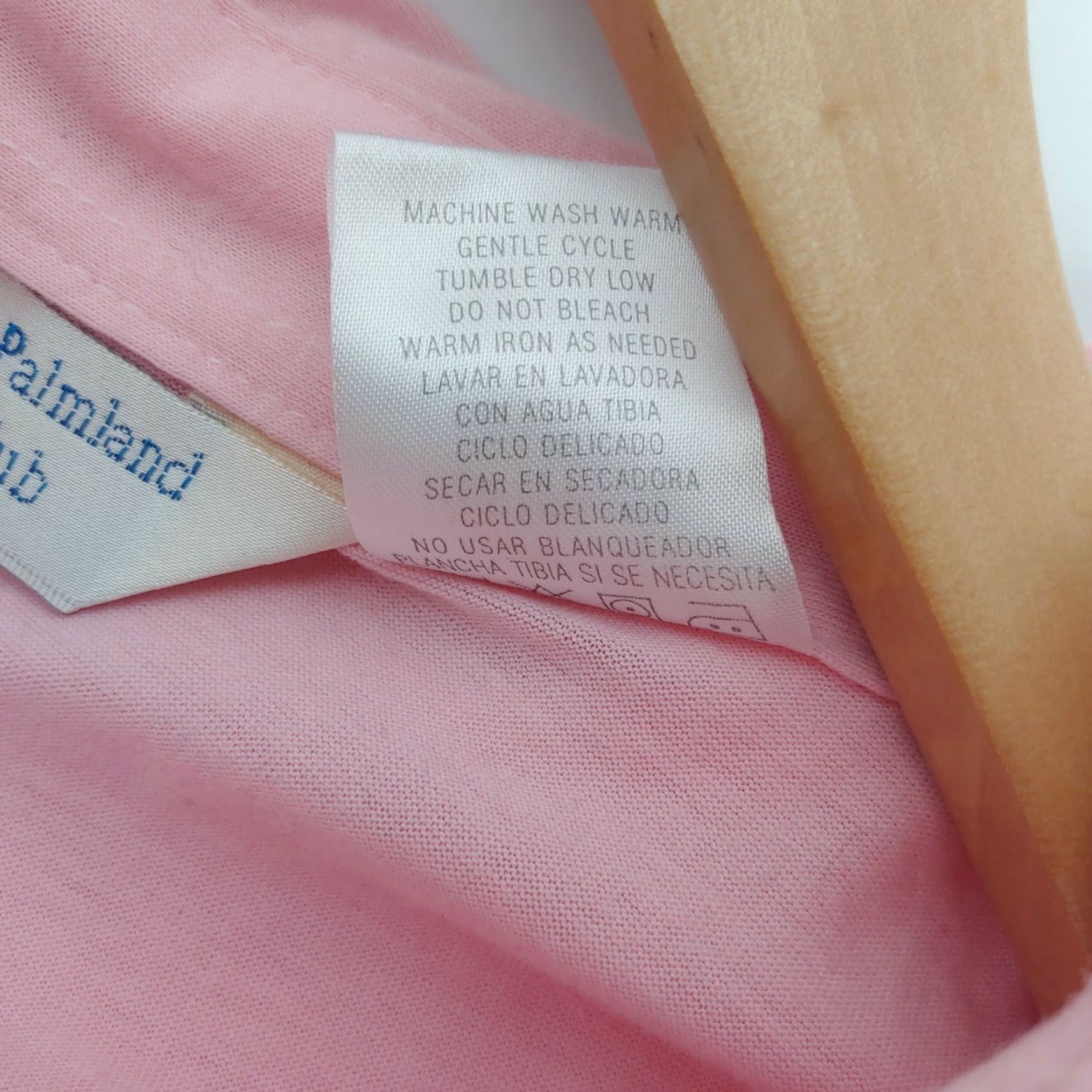 Vintage VINTAGE Palmland Club Polo Shirt Women's PM Pink Golf Collared Short Sleeve Knitted Knit Polyester/Cotton Country Club 90s Style Size M / US 6-8 / IT 42-44 - 4 Thumbnail