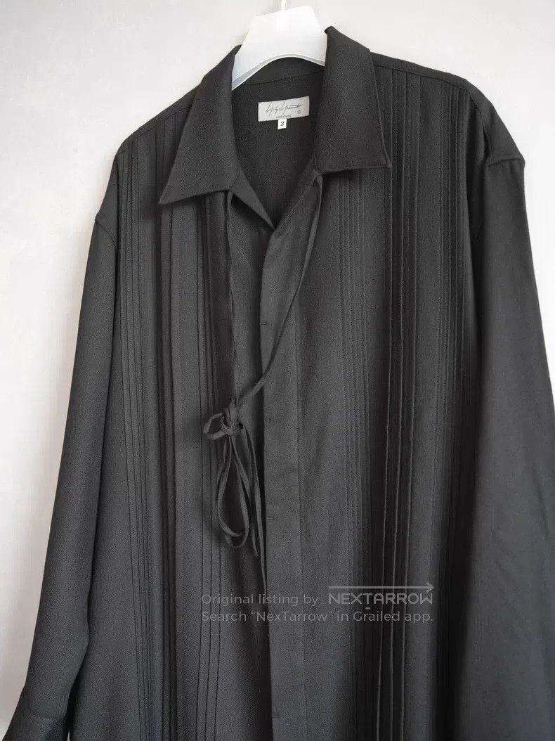 Yohji Yamamoto YOHJI YAMAMOTO Bellows Pleated Long Wool Shirt Size US L / EU 52-54 / 3 - 3 Thumbnail