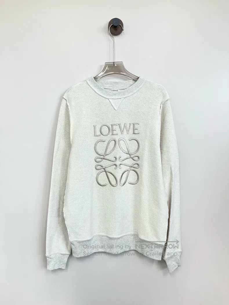 Loewe Loewe Gray Embroidered Logo Round Neck Sweatshirt Size M / US 6-8 / IT 42-44 - 1 Thumbnail