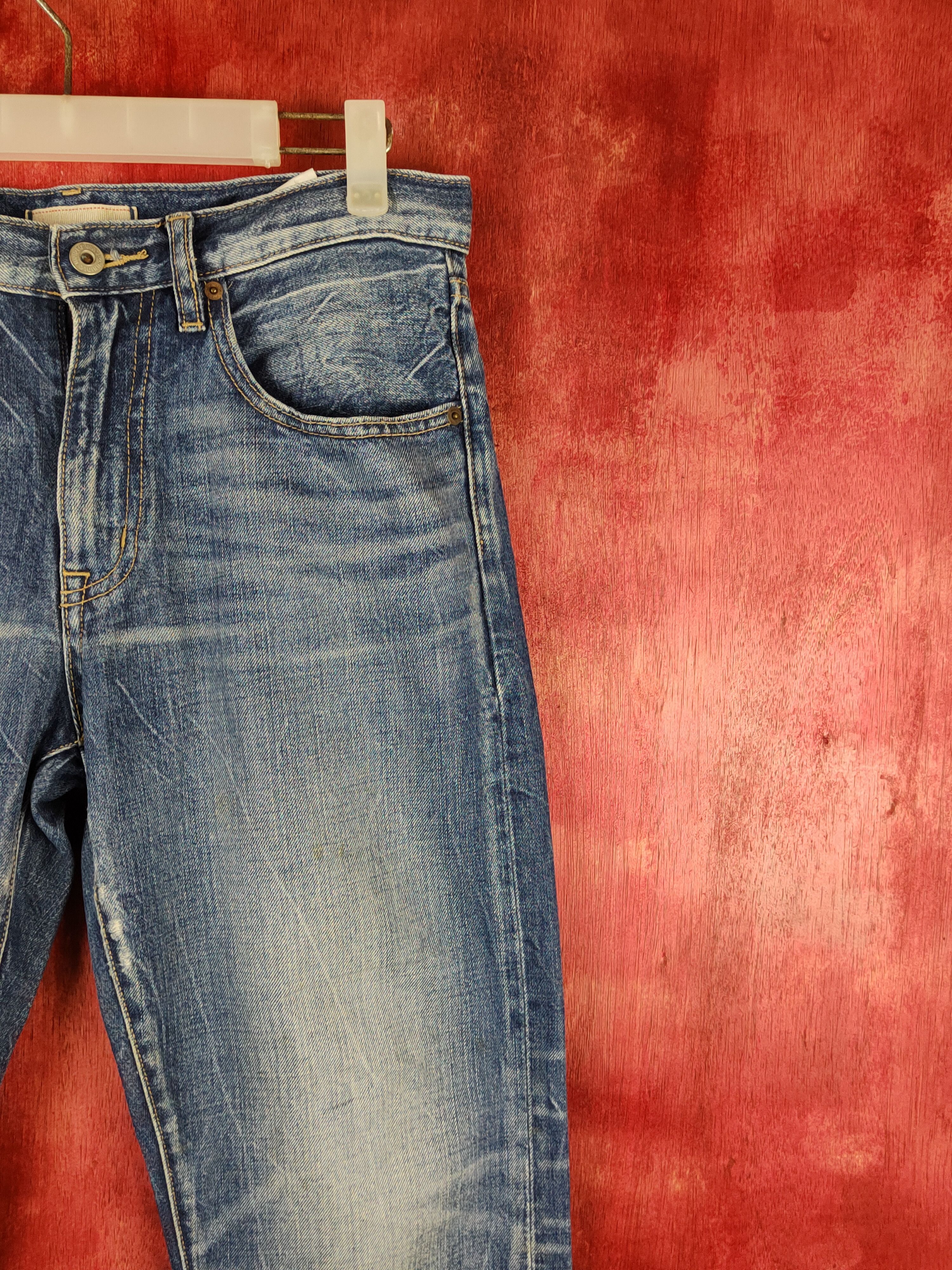 Japanese Brand Uniqlo Blue Distressed Ripped Jeans #S2210 Size US 29 - 5 Thumbnail