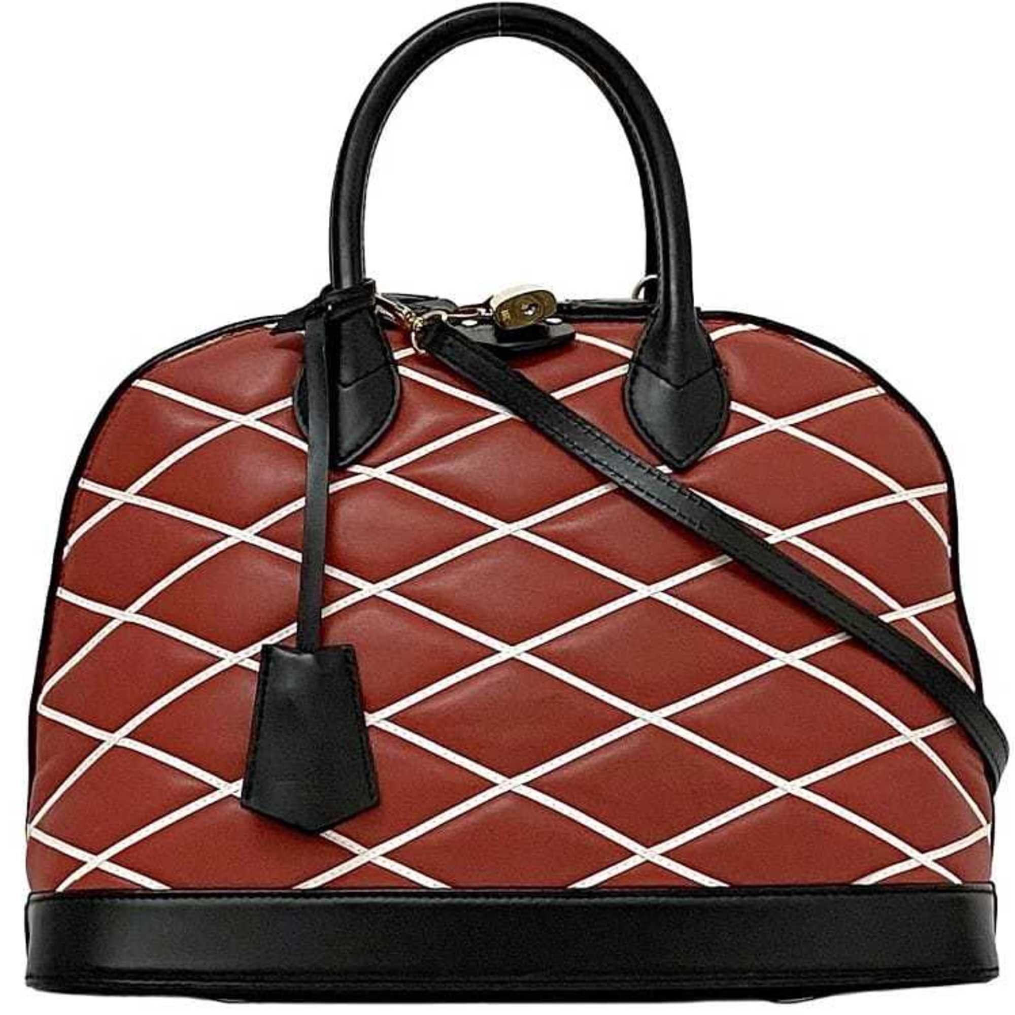 Louis Vuitton Louis Vuitton Handbag Alma PM f-22474 Red Black Maltage 2WY Shoulder Bag Leather FO4104 LOUIS VUITTON Freestanding Quilting Women's Men's Stitching Size ONE SIZE - 1 Thumbnail