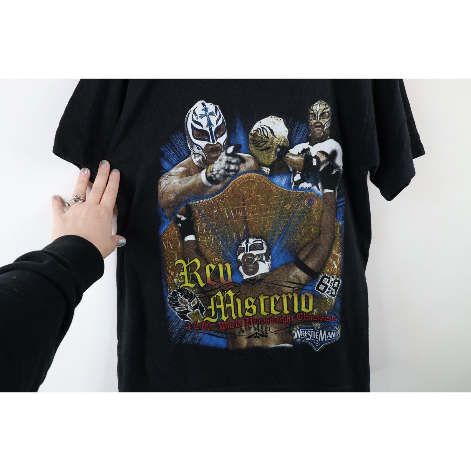 Vintage Vintage WWF Wrestlemania 22 Rey Misterio T-Shirt Size US M / EU 48-50 / 2 - 4 Thumbnail