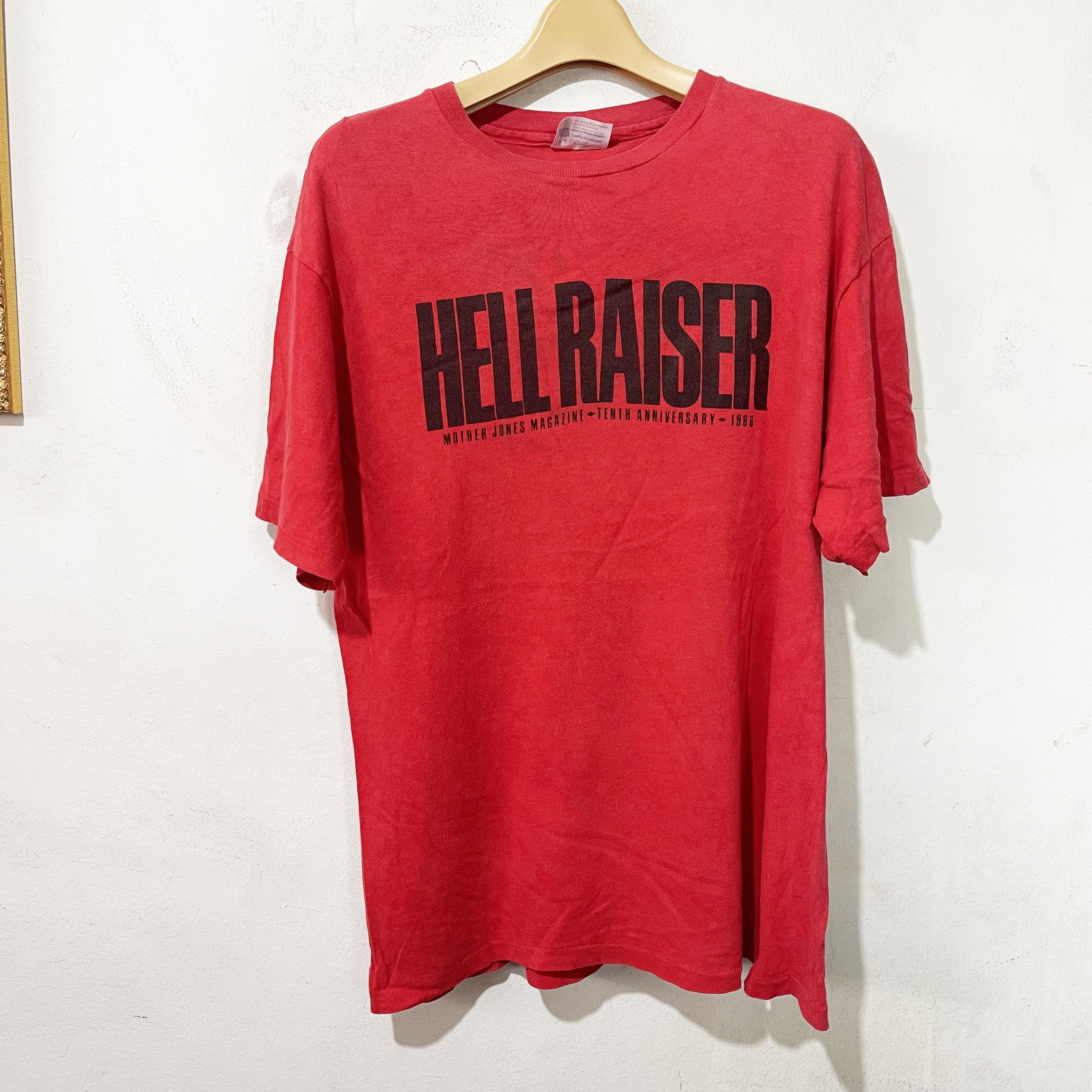 Vintage Vintage 1986 Hellraiser Mother Jones Magazine Shirt Size US M / EU 48-50 / 2 - 1 Thumbnail