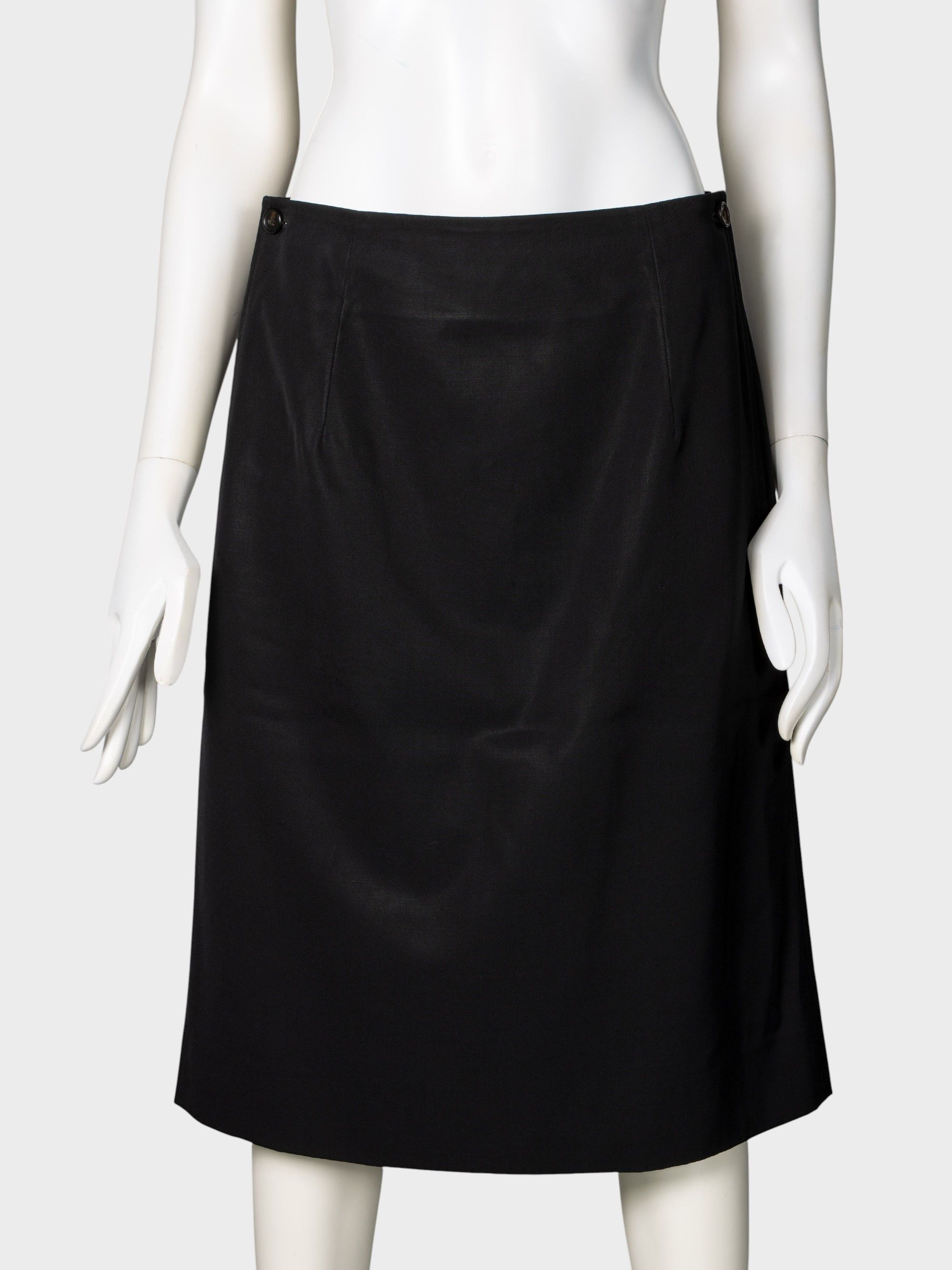 Yohji Yamamoto Yohji Yamamoto 80's / 90's wool skirt with side buttons Size 29" - 1 Thumbnail