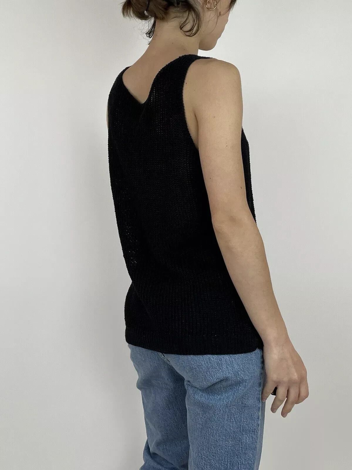 Nili Lotan Nili Lotan Knit Vest Top Womens Black Size L Size L / US 10 / IT 46 - 7 Thumbnail