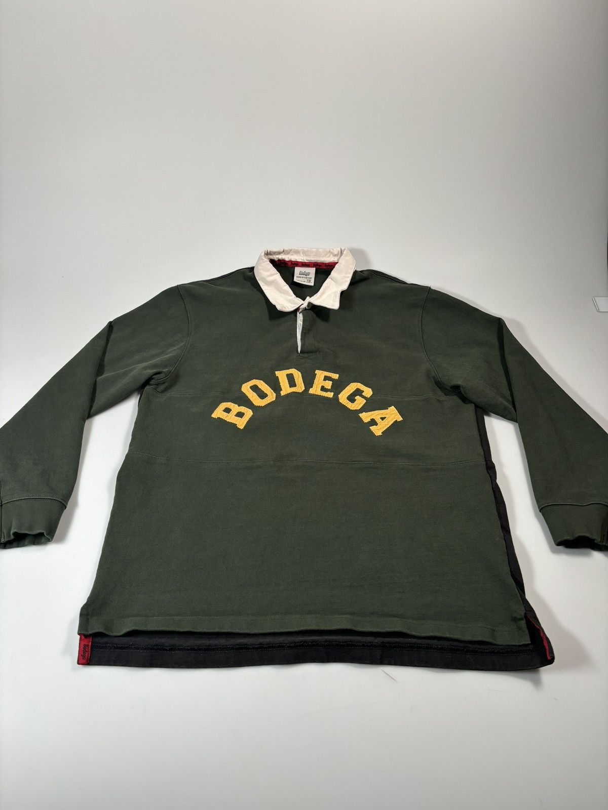 Bodega Bodega Long Sleeve Rugby Shirt Green Size XL Size US XL / EU 56 / 4 - 2 Thumbnail