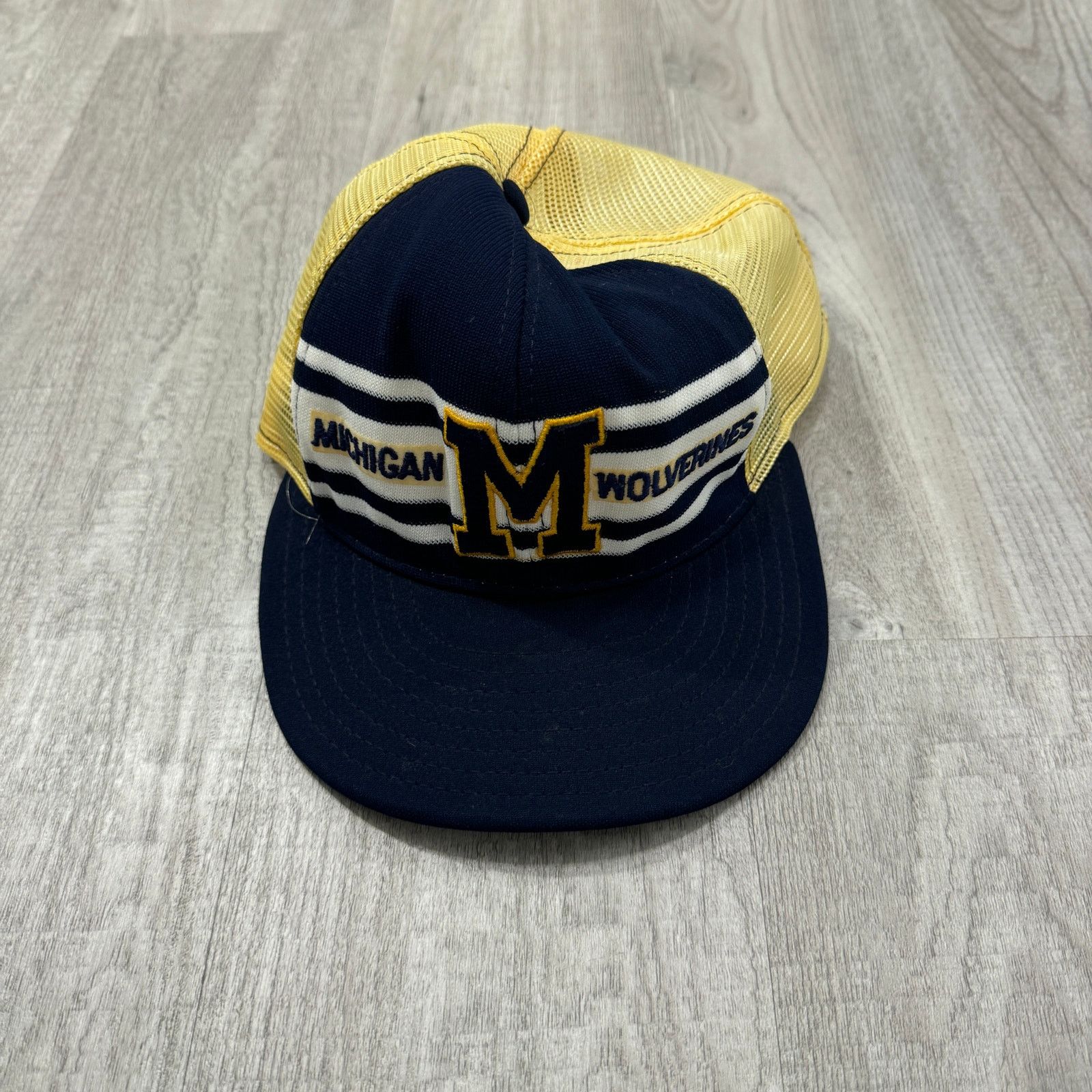 Vintage Vintage Michigan Wolverines Hat Blue Yellow Mesh Snapback Size ONE SIZE - 1 Thumbnail