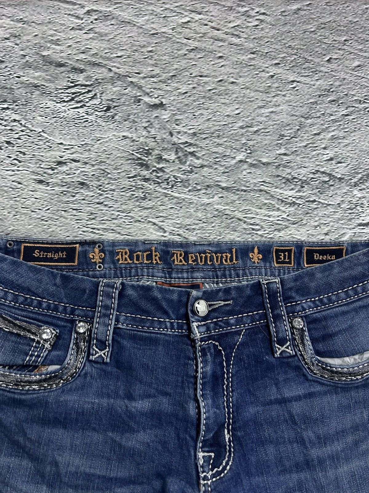 Rock Revival Rock Revival vintage blue jeans Y2K flared Size 31" - 12 Thumbnail