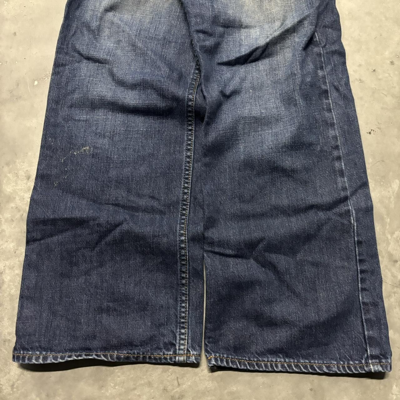 Japanese Brand × Vintage Crazy Vintage Y2K/2000s Grunge Dark Wash Bootcut Denim Jeans! Size US 34 / EU 50 - 6 Thumbnail