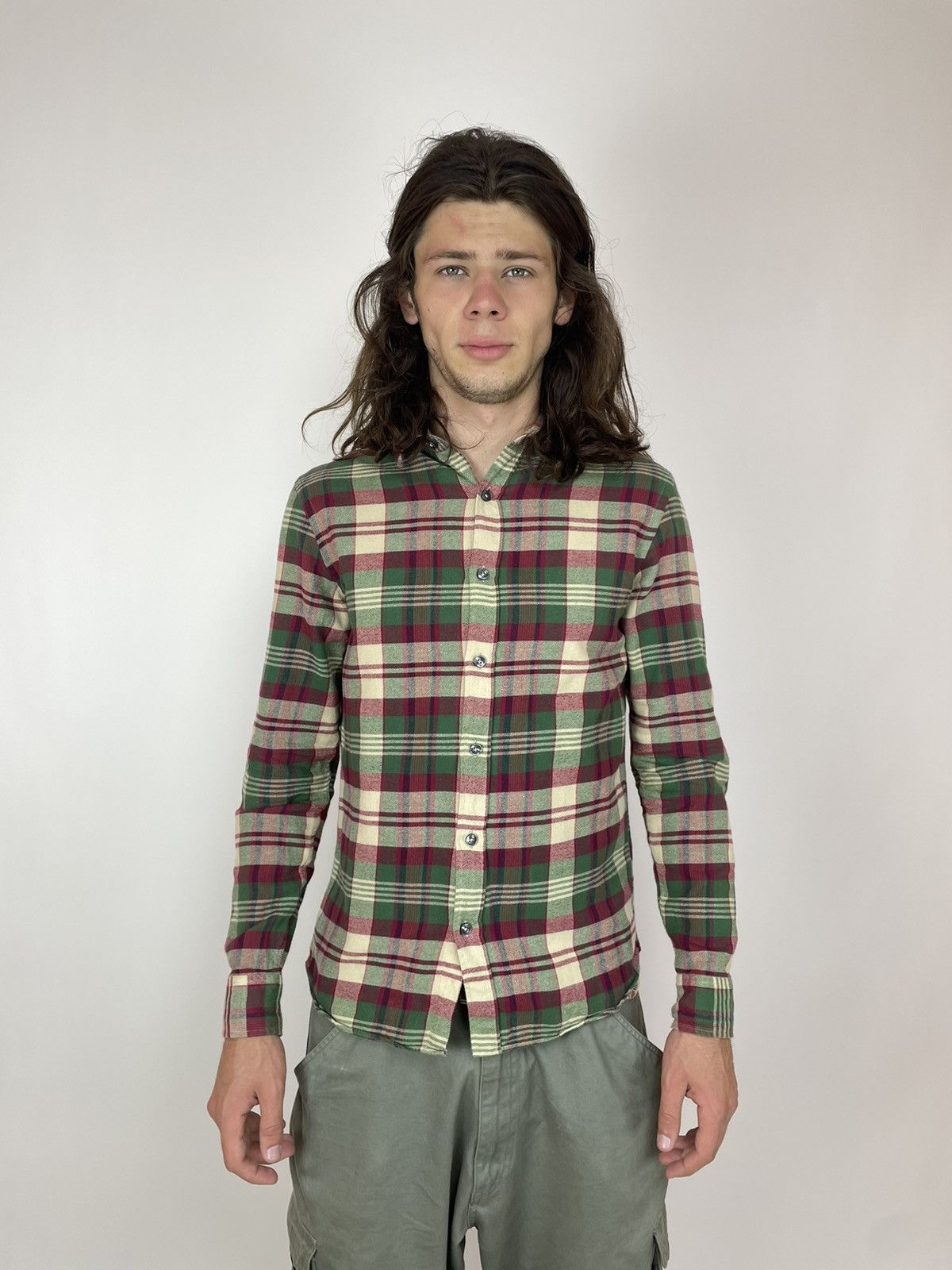 Japanese Brand × Whyred WHYRED Plaid shirt long sleeve Mens size 44 Size US S / EU 44-46 / 1 - 4 Thumbnail