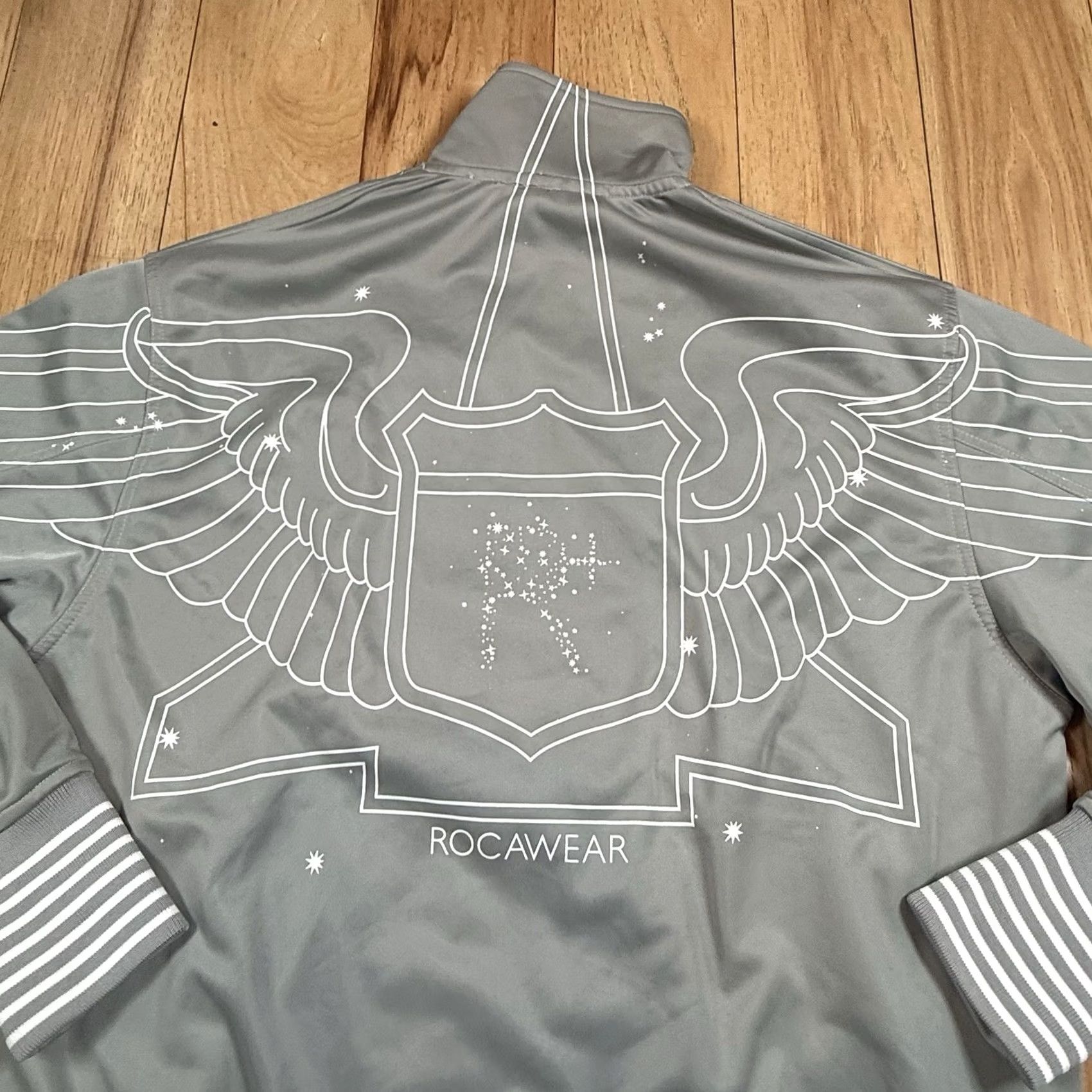 Rocawear VINTAGE Rocawear Track Jacket Mens XL Gray Zip Hoodie/Hiphop Y2K (Gray) Mens XL Size US XL / EU 56 / 4 - 2 Thumbnail
