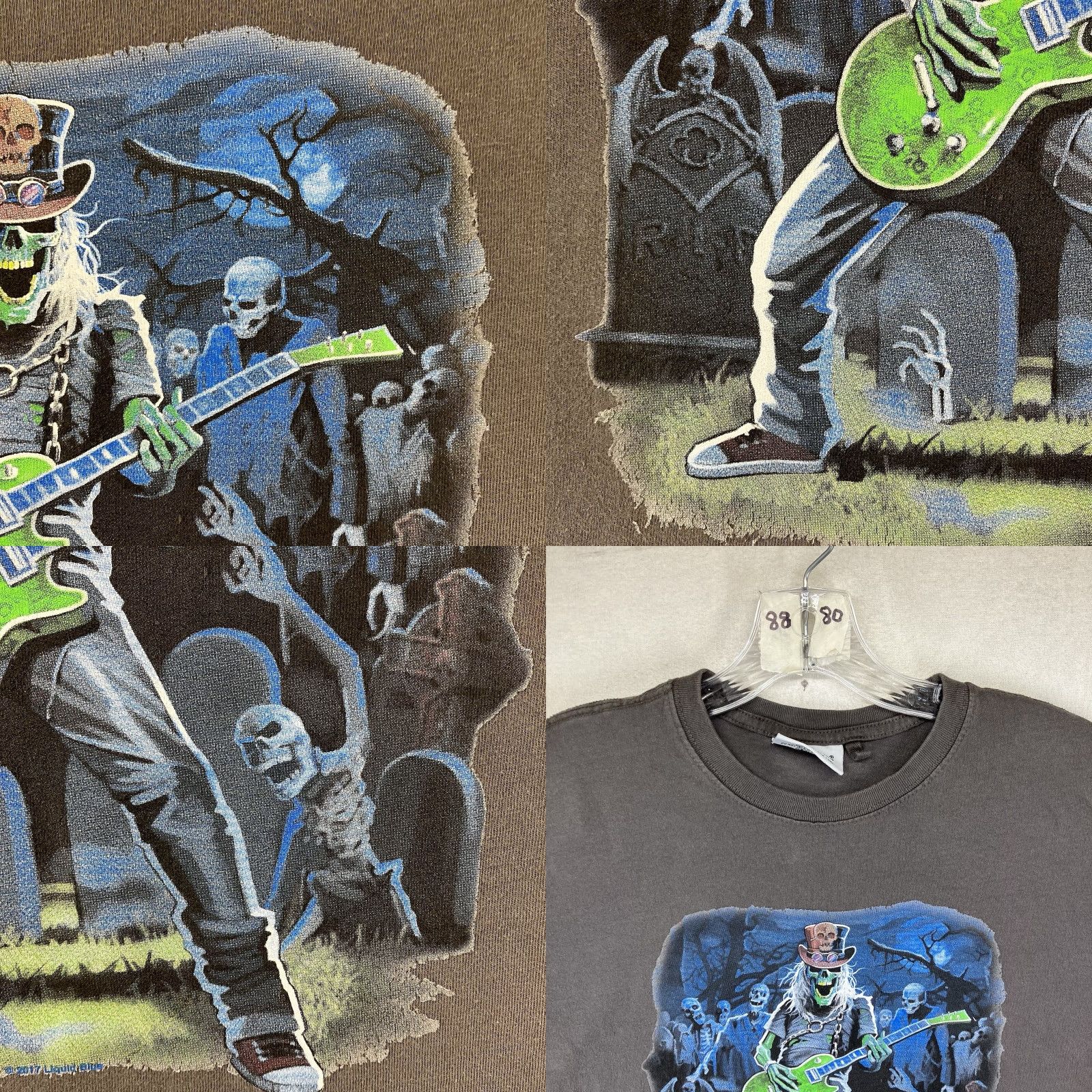 Vintage Guns N' Roses Ghost Graphic T-Shirt Adult Small Gray Rock Metal Gothic Music Unisex Size US S / EU 44-46 / 1 - 8 Thumbnail
