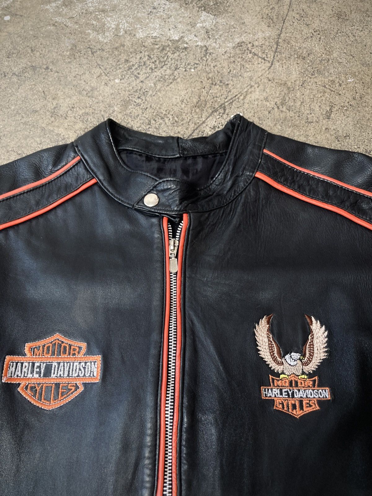 Formula 1 × Harley Davidson × Vintage Vintage 90s Harley Davidson Racing Leather Jacket Size US L / EU 52-54 / 3 - 6 Thumbnail