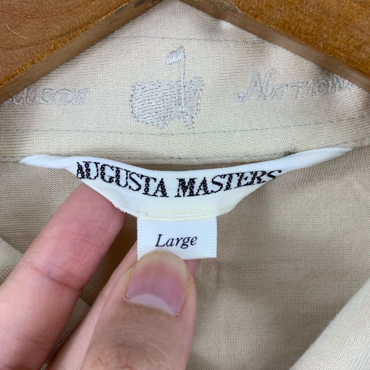 Vintage Vintage 80’ AUGUSTA MASTERS GOLF Crest Logo Polo Size US L / EU 52-54 / 3 - 5 Thumbnail