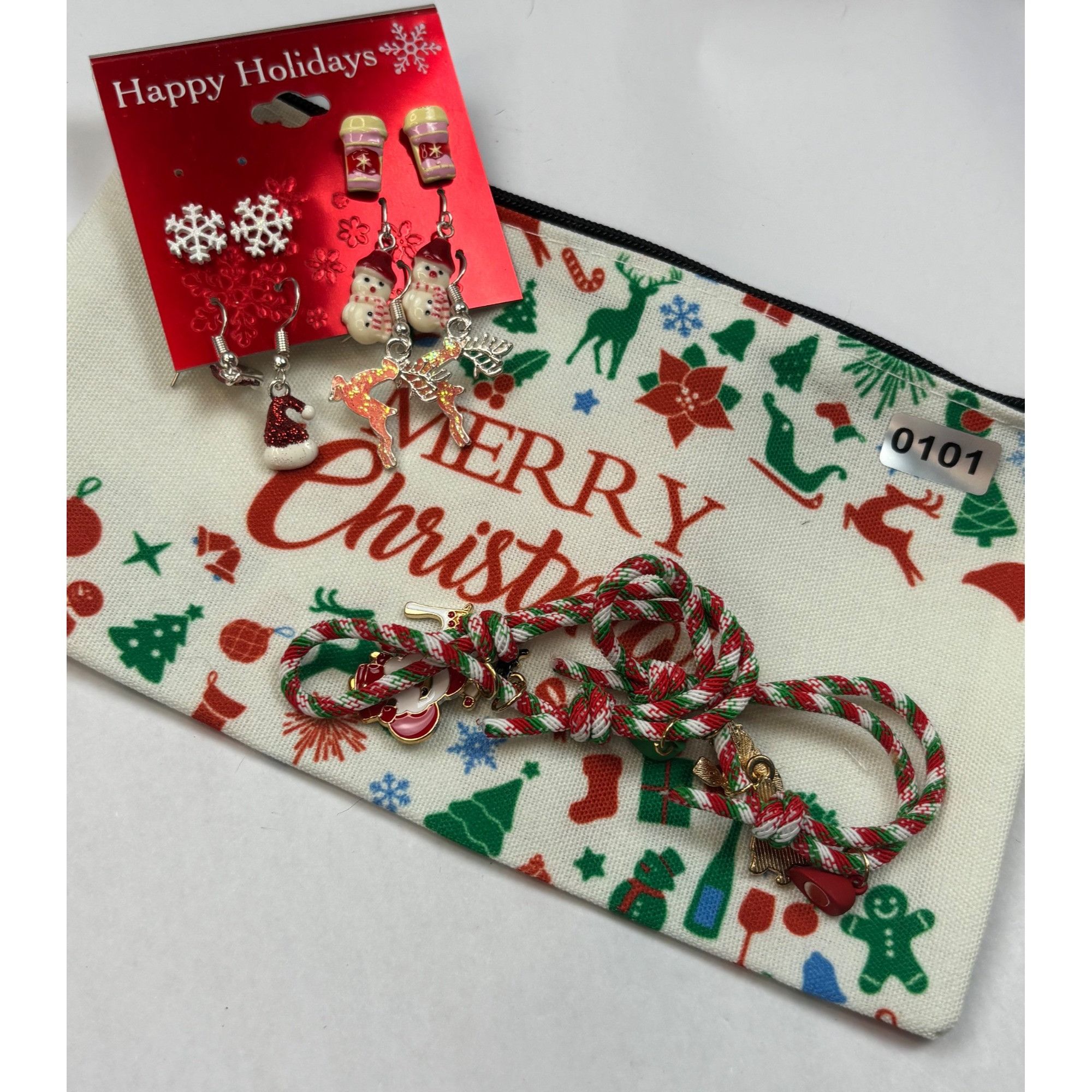 Other Christmas Jewelry & Pouch Set Includes Earrings & Bracelets Size ONE SIZE - 3 Thumbnail