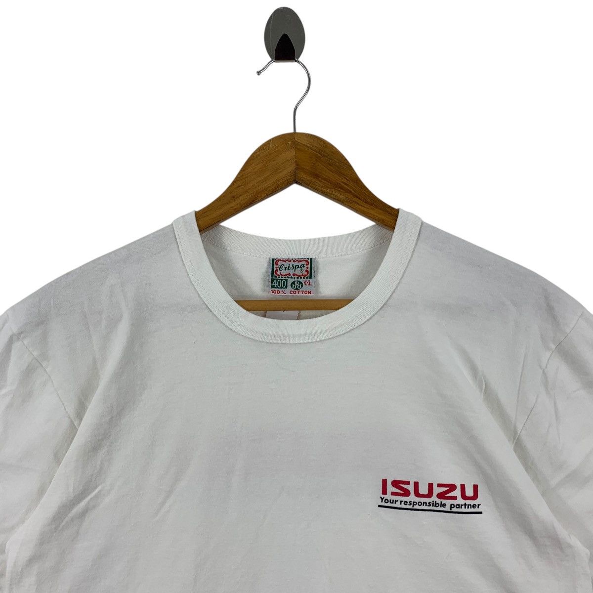Japanese Brand Vintage ISUZU Spellout white tee Size US XXL / EU 58 / 5 - 3 Thumbnail