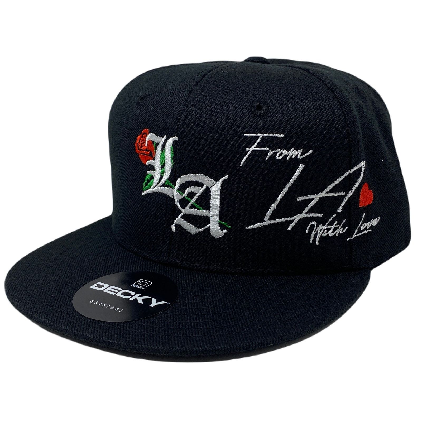 Other Los Angeles Old English Rose With Love Snapback Hat BLACK Size ONE SIZE - 3 Thumbnail