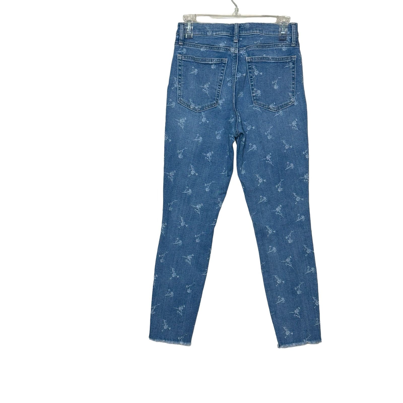 Gap Gap blue floral true skinny ankle jeans size 27/4 Size 27" / US 4 / IT 40 - 7 Thumbnail
