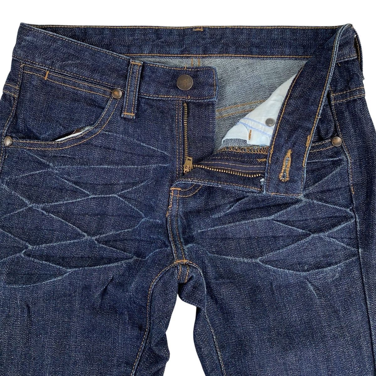 If Six Was Nine × Japanese Brand × Le Grande Bleu (L.G.B.) Crazy💥 Wrangler Flared Jeans Indigo Blue ifsix Fuga Style💥 Size 25" / US 0 / IT 36 - 4 Thumbnail