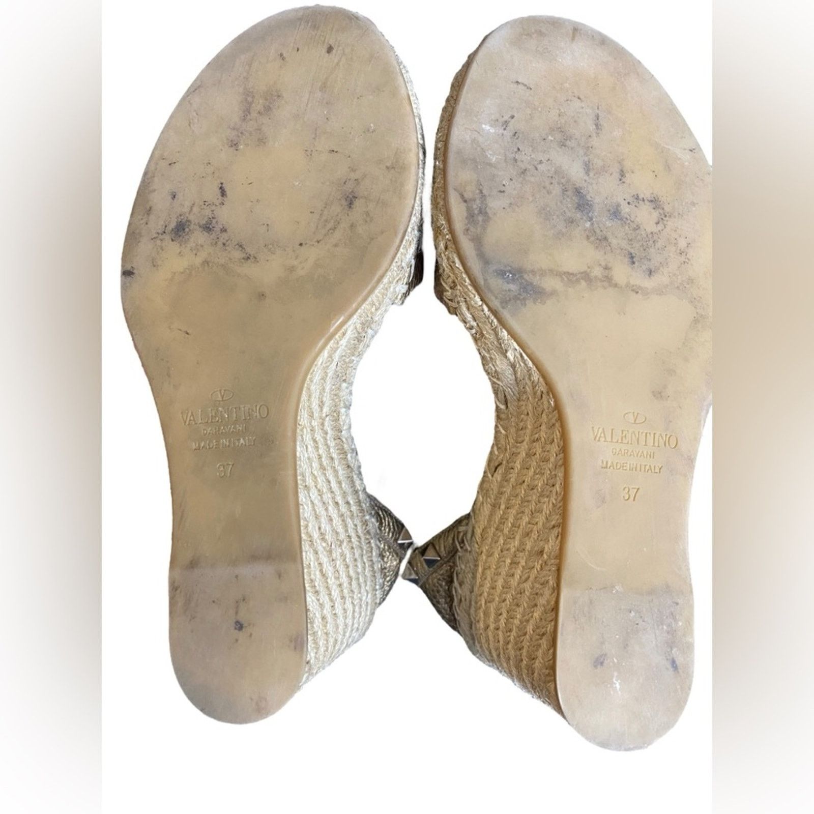 Valentino Valentino Pyramid Studded Espadrille Wedge Heel Sandals 37 Size US 7 / IT 37 - 11 Thumbnail