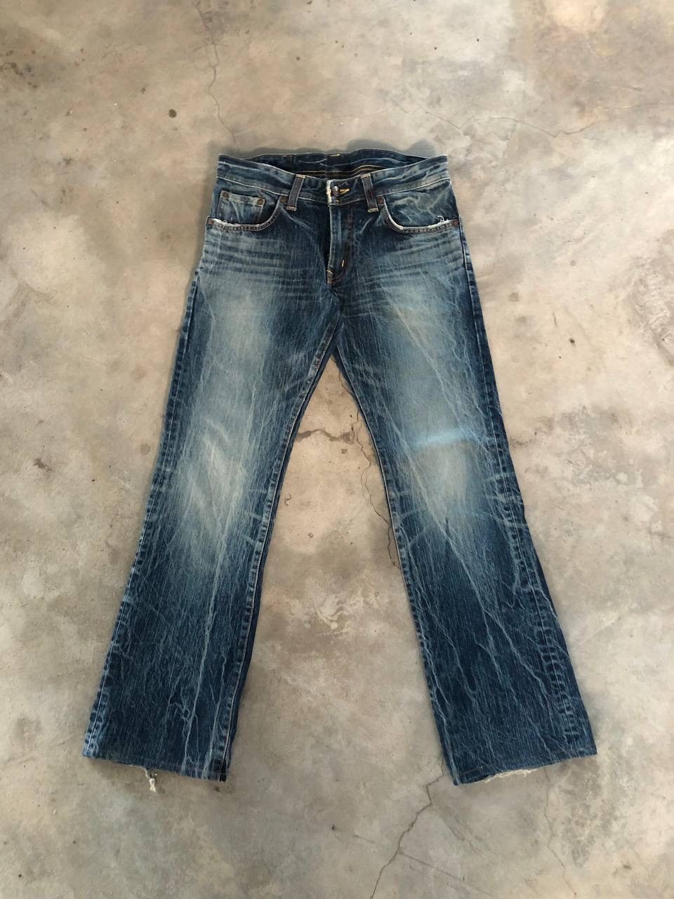 Edwin Vintage Edwin Flare Made In Japan Crazy Art Size 31" - 1 Thumbnail