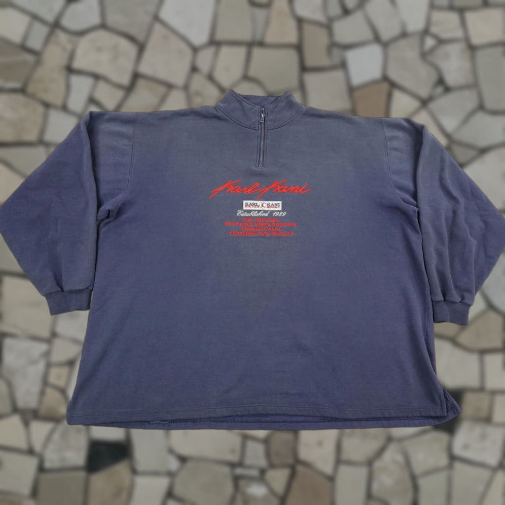 Karl Kani Vintage Karl Kani Sweatshirt Mens 3XL Tall Blue 1/4 Zip Pullover Brooklyn Y2K ^ Size US XXL / EU 58 / 5 - 1 Thumbnail